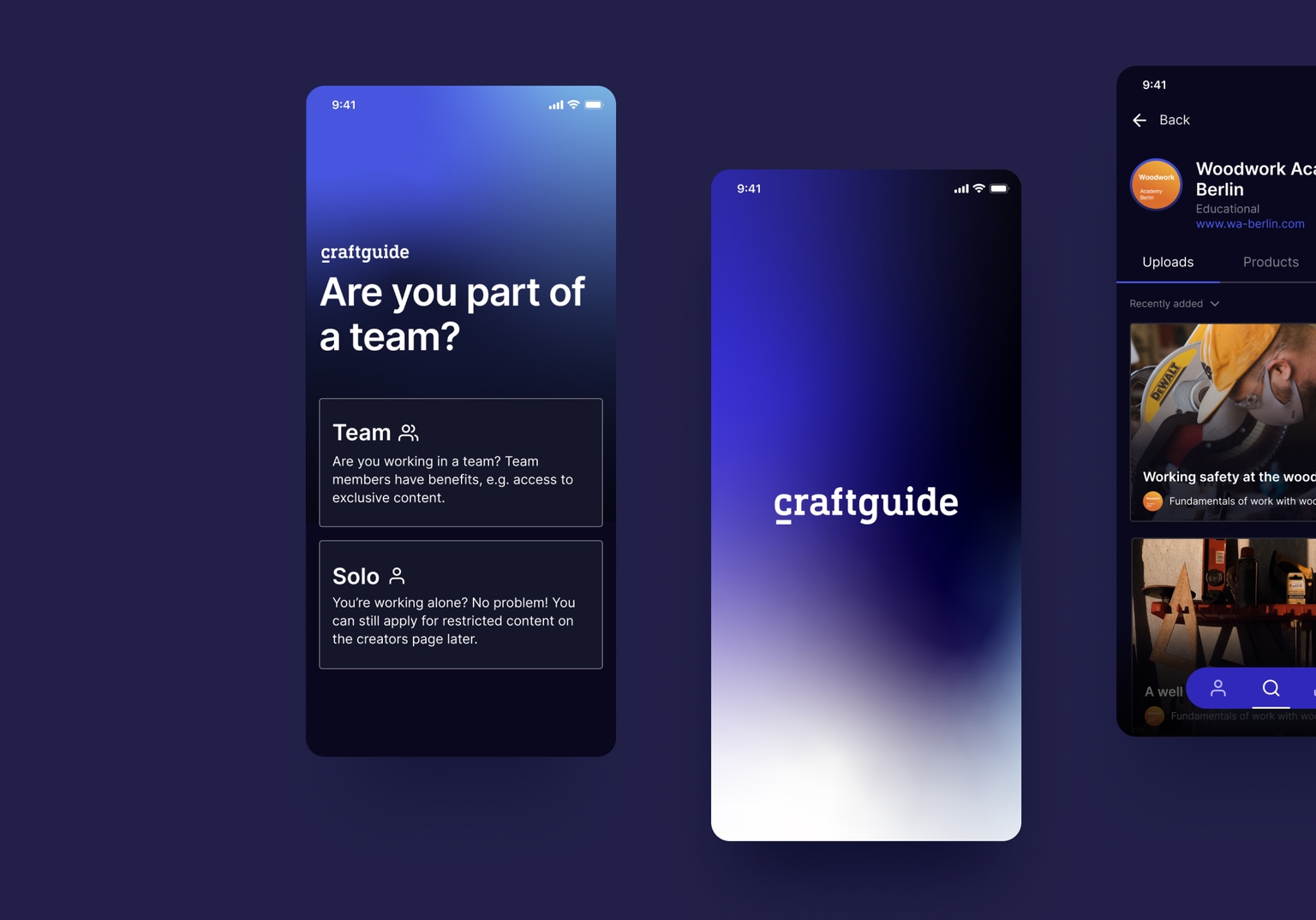 Craftguide UX Concept